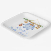 Assiettes En Carton Automne Automne Vêtements Ligne Baby shower garçon (Angulaire)