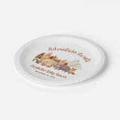 Assiettes En Carton Automne Bois Animaux Aventure Baby shower (Angle)