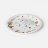 Assiettes En Carton Automne Bois Animaux Baby shower d'automne (Angle)