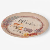 Assiettes En Carton Automne Bois Animaux Baby shower Favoriser (Angle)
