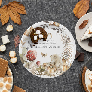 Assiettes En Carton Automne Champignon Fête de Naissance en Forêt de