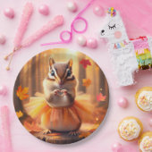 Assiettes En Carton Automne Chipmunk Ballerina Danseuse (Fête)