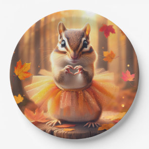 Assiettes En Carton Automne Chipmunk Ballerina Danseuse