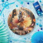 Assiettes En Carton Automne Chipmunk Porter un Tutu (Fête)