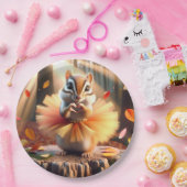 Assiettes En Carton Automne Chipmunk Porter un Tutu (Fête)