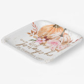 Assiettes En Carton Automne Citrouille Aquarelle Boho Girl 1er anniver (Angulaire)