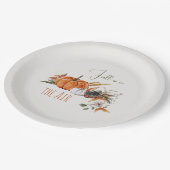 Assiettes En Carton Automne Citrouille Aquarelle Feuilles d'automne et (Angle)