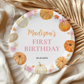 Assiettes En Carton Automne Citrouille Fille Anniversaire