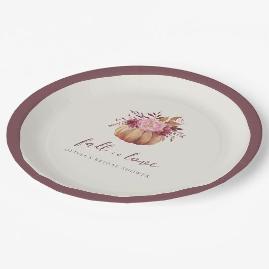 Assiettes En Carton Automne Citrouille & Fleurs Sauvages Fête de Maria (Angle)