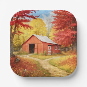 Assiettes En Carton Automne dans le pays