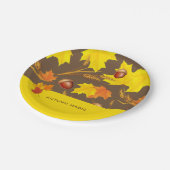 Assiettes En Carton Automne d'or (Angle)
