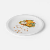 Assiettes En Carton Automne en amour Rustique Automne Citrouille Fête (Angle)