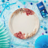 Assiettes En Carton Automne Épice d'automne Floral Aquarelle Mariage (Fête)