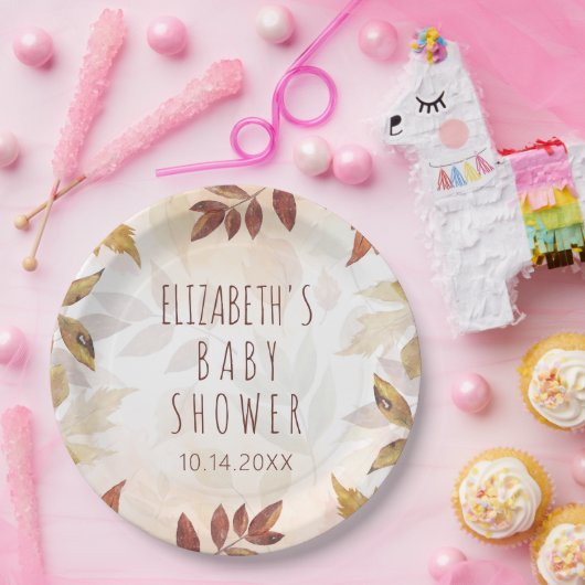 Assiettes En Carton Automne Feuillage Automne Aquarelle Automne (Fête)