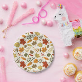 Assiettes En Carton Automne Feuillage Automne Feuilles Thanksgiving Pa (Fête)