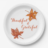 Assiettes En Carton Automne Feuillage d'automne Amitié Action de grâce (Devant)