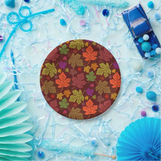 Assiettes En Carton Automne Feuilles  Automne Motif (Fête)