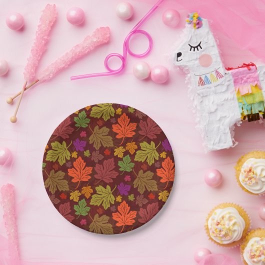 Assiettes En Carton Automne Feuilles  Automne Motif (Fête)