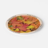 Assiettes En Carton Automne Feuilles Personnalisées Noms Mariage Récep (Angle)