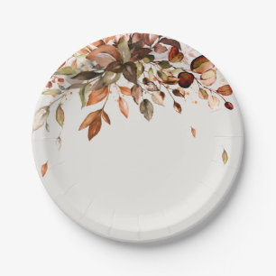 Assiettes En Carton Automne Feuilles Russe Pays Boho Mariage
