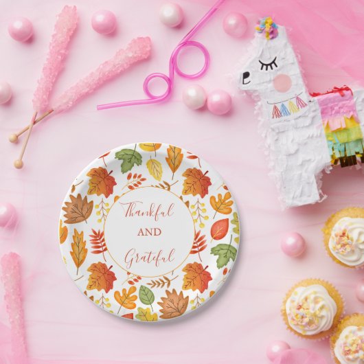 Assiettes En Carton Automne Feuilles Thankesgiving (Fête)