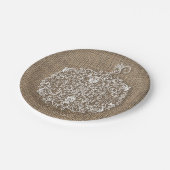 Assiettes En Carton Automne Filigree Citrouille & Burlap Party (Angle)