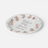 Assiettes En Carton Automne Fleur sauvage aquarelle Papier Plaques (Angle)