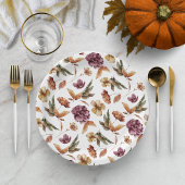 Assiettes En Carton Automne Floral