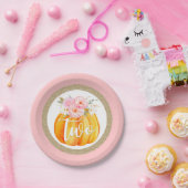 Assiettes En Carton Automne Floral Citrouille Baby Girl's 2e anniversa (Fête)