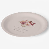 Assiettes En Carton Automne Floral Teacup L'amour brasse la Fête des m (Angle)