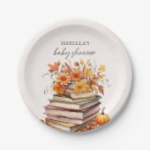 Assiettes En Carton Automne Livre d'automne Thème | Baby shower (Devant)