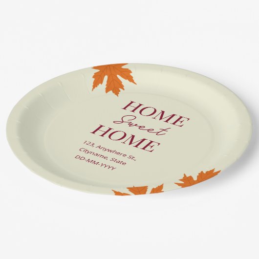 Assiettes En Carton Automne Maison Sweet Maison ouverte Ménage (Angle)