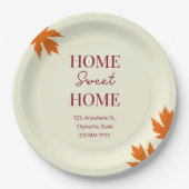 Assiettes En Carton Automne Maison Sweet Maison ouverte Ménage (Devant)