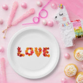 Assiettes En Carton Automne Mariage Rustique Feuilles épel Amour autom (Fête)