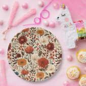 Assiettes En Carton Automne Moderne Automne Botanique Floral (Fête)