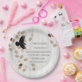 Assiettes En Carton Automne Nostalgale Poésie Ventée Feuille Crow Vol (Fête)