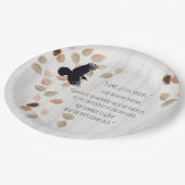 Assiettes En Carton Automne Nostalgale Poésie Ventée Feuille Crow Vol (Angle)