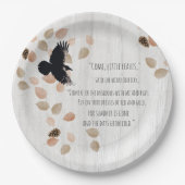 Assiettes En Carton Automne Nostalgale Poésie Ventée Feuille Crow Vol (Devant)