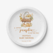 Assiettes En Carton Automne Petit Citrouille Baby shower neutre (Devant)