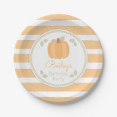 Assiettes En Carton Automne Petite Citrouille Anniversaire Plaque papi (Devant)