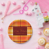 Assiettes En Carton Automne Plaid Accueil Décor Automne Saison D'Autom (Fête)