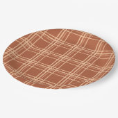 Assiettes En Carton Automne Plaid Un Petit Baby shower Citrouille (Angle)