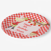 Assiettes En Carton Automne Pomme cueillir Blonde fête d'anniversaire (Angle)