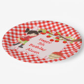 Assiettes En Carton Automne Pomme cueillir les cheveux noirs Anniversa (Angle)