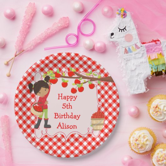 Assiettes En Carton Automne Pomme d'automne cueillir Africain-Américai (Fête)