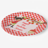 Assiettes En Carton Automne Pomme d'automne cueillir Africain-Américai (Angle)