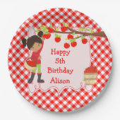 Assiettes En Carton Automne Pomme d'automne cueillir Africain-Américai (Devant)