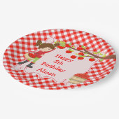 Assiettes En Carton Automne Pomme ramassage Brunette fête d'anniversai (Angle)