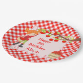 Assiettes En Carton Automne Pomme ramasser Cheveux rouges Anniversaire (Angle)