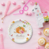 Assiettes En Carton Automne rose d'anniversaire d'or de plaques à (Fête)